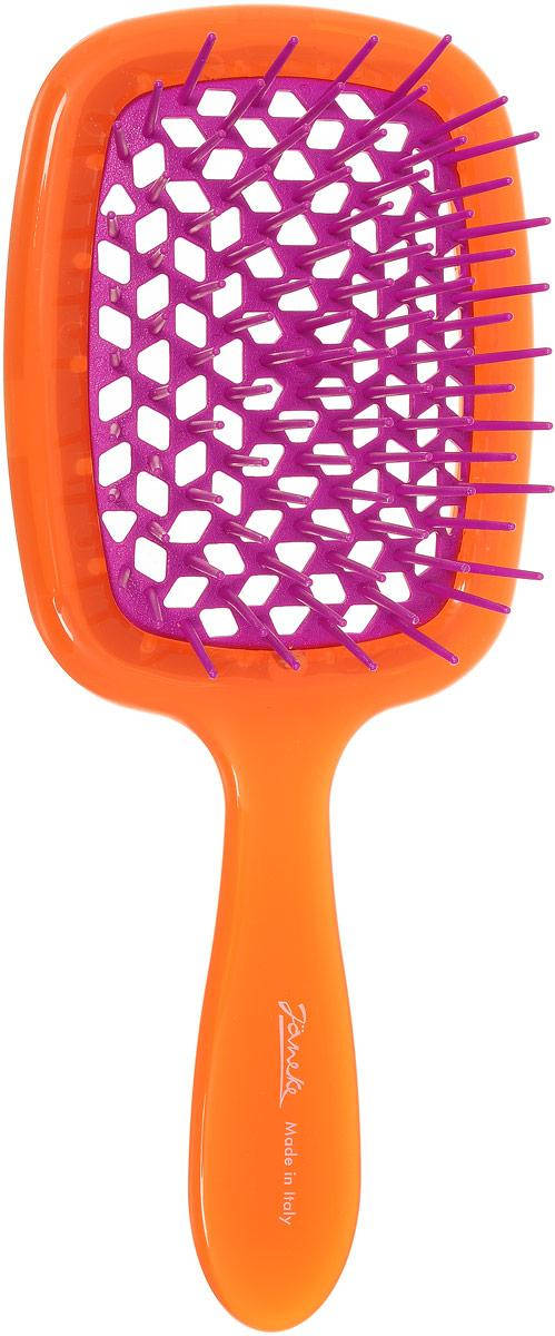 

Расческа Janeke1830 Superbrush The Original Italian оригинал Джанек оранжевая с сиреневым