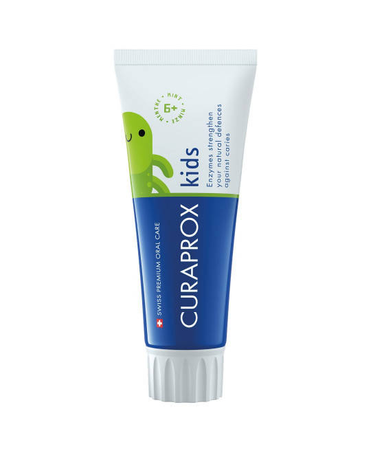 

Дитяча зубна паста Curaprox Kids 6+ (зі смаком мяти), 60 мл