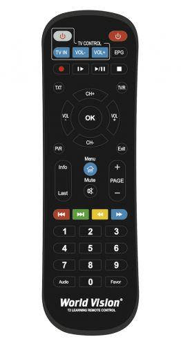 

Пульт для телевизионного тюнера World Vision T62A DVB-T2 Обучаемый