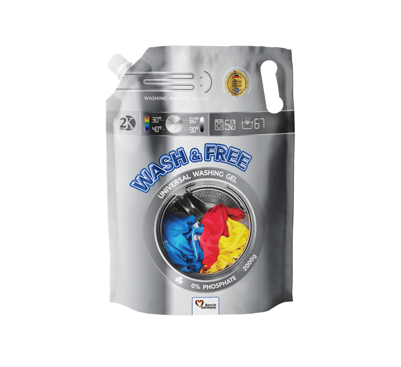 

Гель для стирки универсальный WASH&FREE, 2000г (DOYPACK)