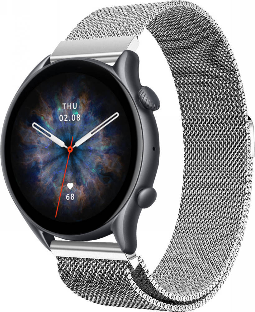 

Миланская Петля Milano Amazfit GTR 3 Pro Silver (Амазфит ЖТР 3 Про)