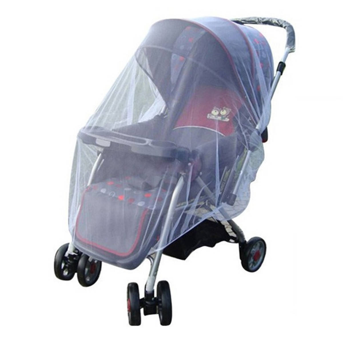 

Универсальная белая антимоскитная сетка LELIK для детских колясок, Белый