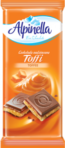 

«Шоколад "Alpinella Toffee" (Альпинелла с начинкой тоффи), Польша, 100г
