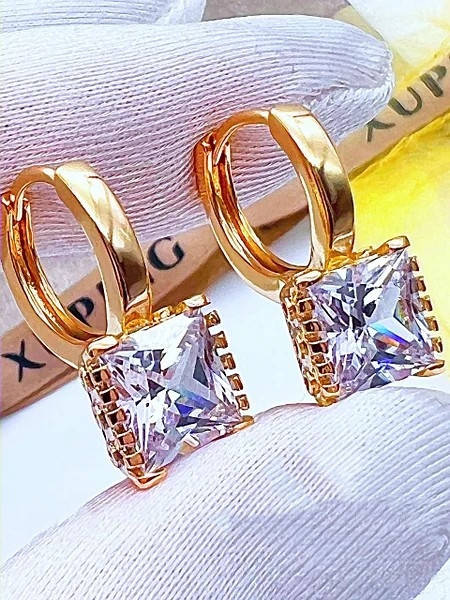 

Женские серьги из медицинского золота. Сережки позолоченные ХР. Медзолото