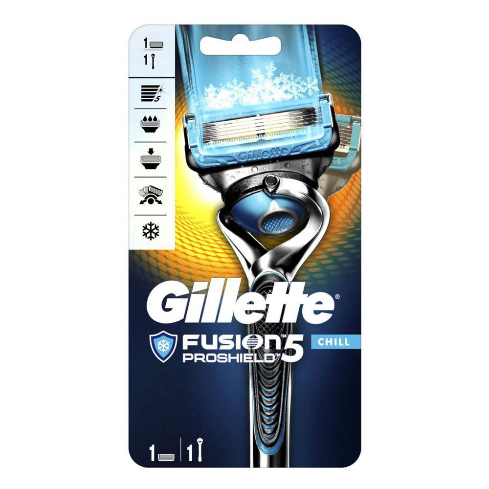

Станок с 1 сменной кассетой Gillette Fusion ProShield Chill (7702018412846), Черный