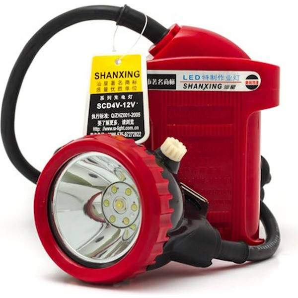 

Фонарь шахтерский пылевлагозащищенный Shanxing SX-0018 коногонка 6000mAh, Красный