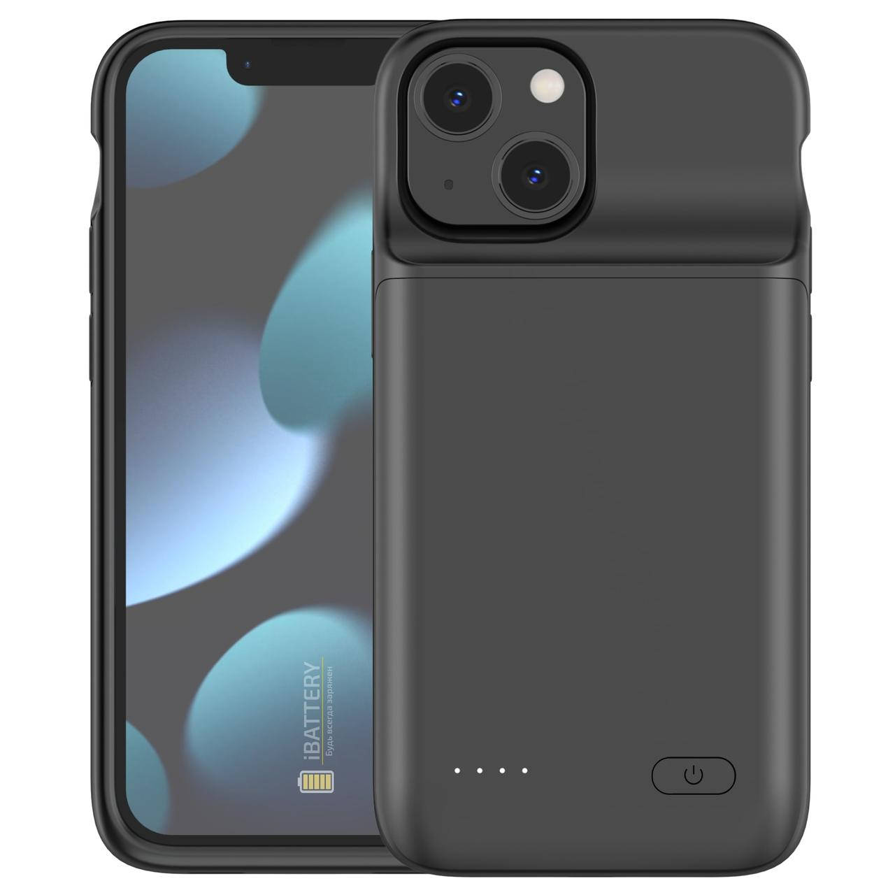 

Чехол аккумулятор для iPhone 13 Mini 4700 mAh black, Черный