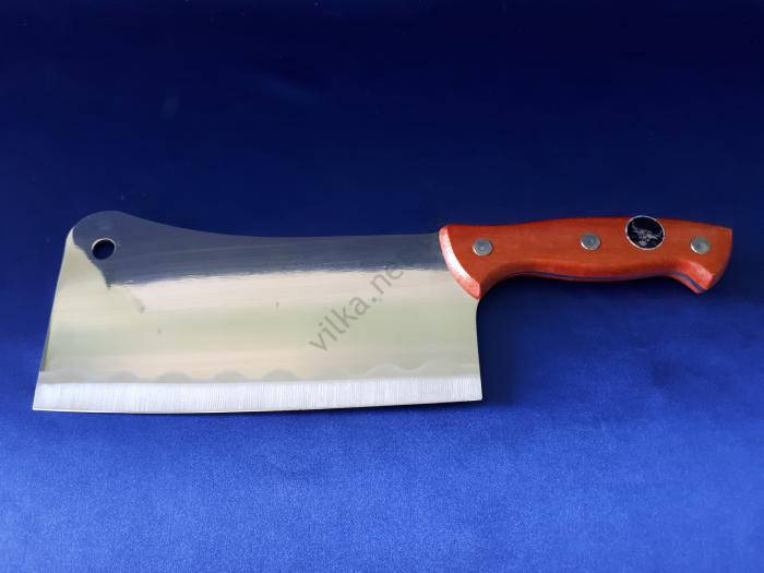 

Нож секач с деревянной ручкой Барашек 36 х 11 см.