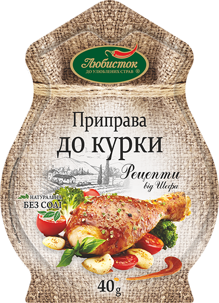 

«Рецепты от Шефа» Приправа к курице без соли 40гр ТМ "Любисток"