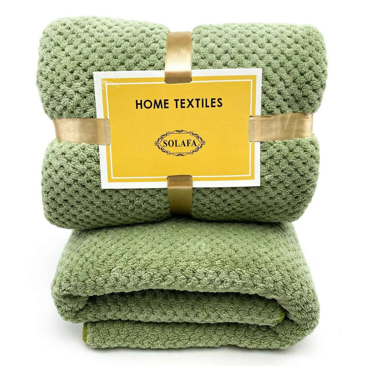 

Комплект полотенец Home Textiles (бамбук) зеленый, Зелёный
