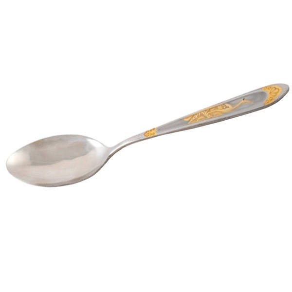 

Ложка столовая из нержавеющей стали Аист,золотой рисунок (6шт/уп)