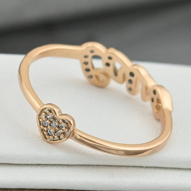 

Кольцо Xuping 30234 ширина 5 мм белые фианиты позолота 18К размер 18