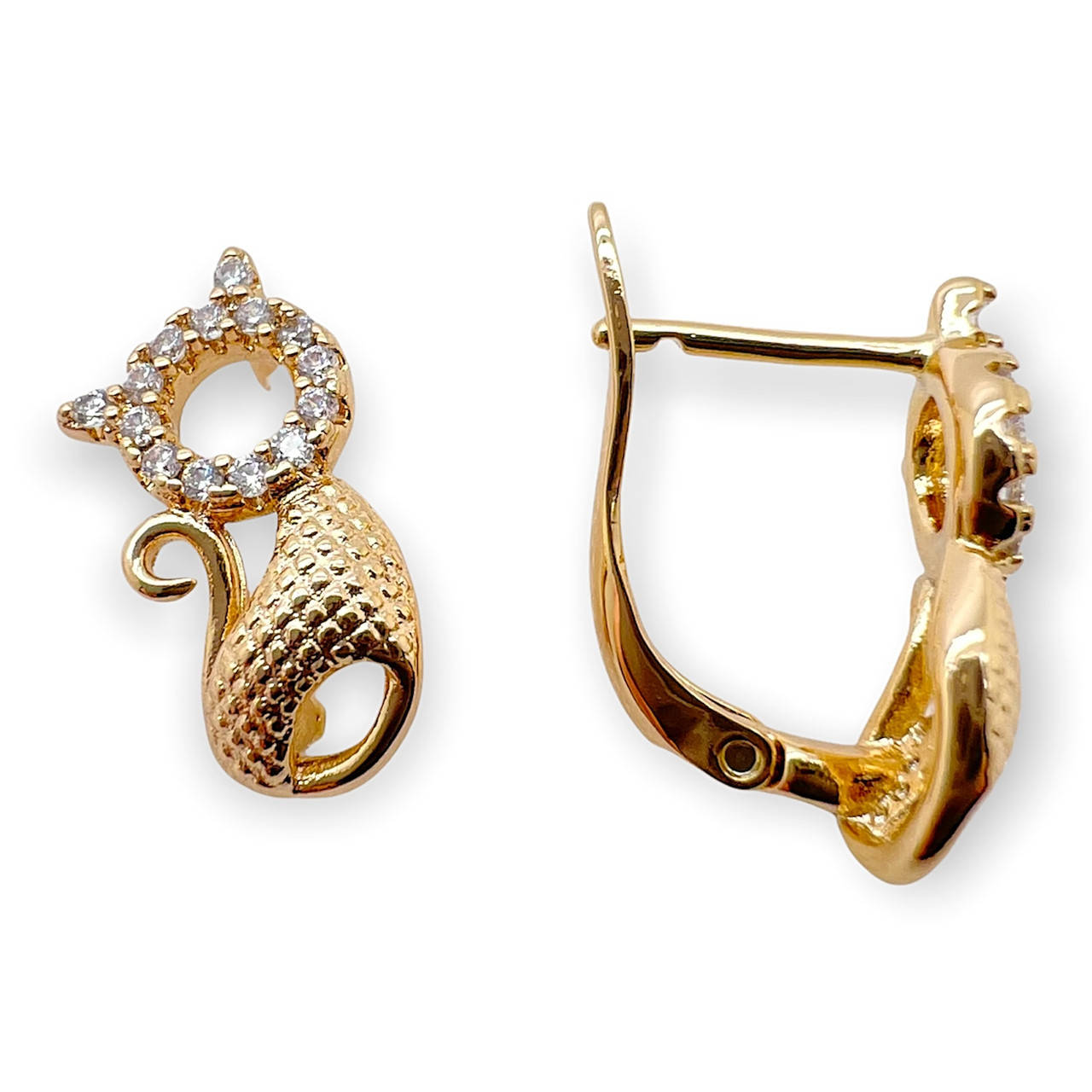 

Позолоченные серьги котики xp. 18k