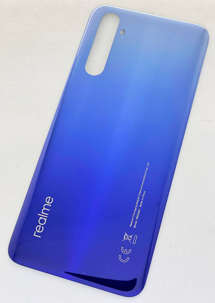

Задняя крышка для Realme 6, синяя, Comet Blue, оригинал, Синий