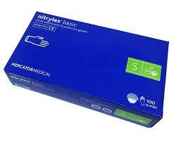 

Перчатки нитриловые Mercator Medical nitrylex, размер  синие цена за 1 шт упаковка 100 шт, Синий