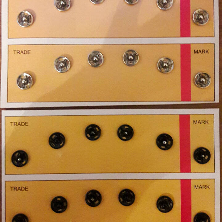 

Кнопка пришевная метал 0,7мм