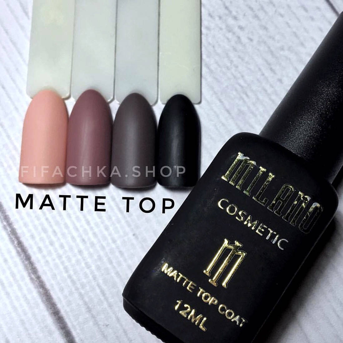 

Матовый каучуковый топ для гель лака Милано (Milano Rubber top matte gel) 12 мл