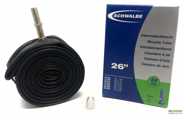 

Камeра велосипеда 26" - Schwalbe AV13, Черный