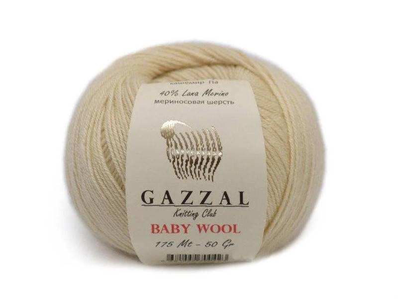 

Gazzal Baby Wool, Кремовый №829, Молочный