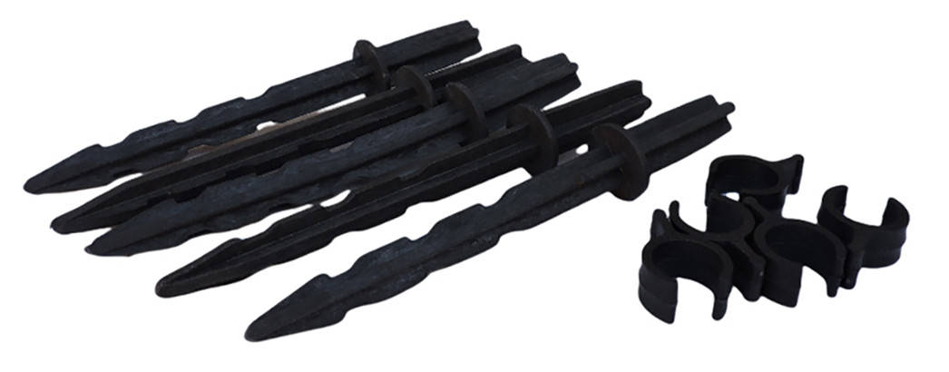 

Набор пластиковых колышков и клипс для парника 20 штук, Черный