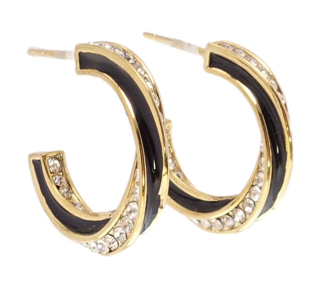 

Серьги Xuping JEAN GOUJON Позолота 14K игла серебро 925 гвоздики (пусеты) "Кольца с узором эмалью" на одну