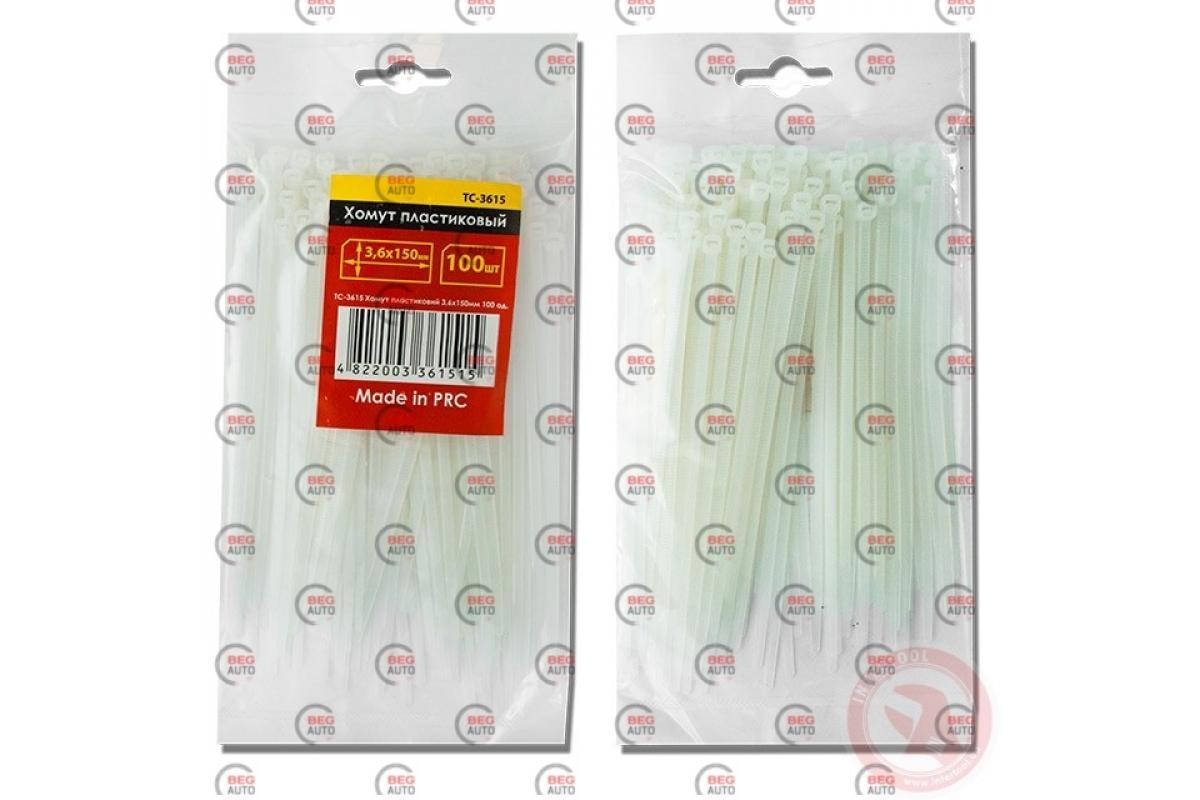 

Хомут пластиковый 100 x 2,5 белый Intertool