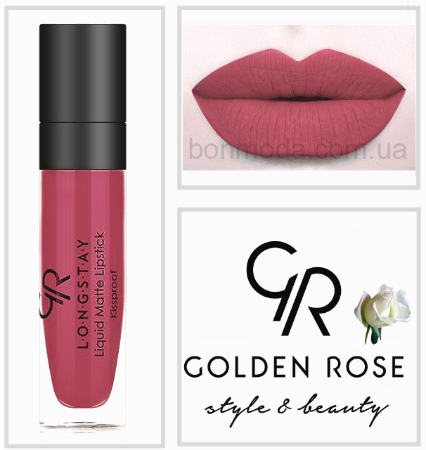 

Матовая стойкая жидкая помада Golden Rose 4 Longstay liquid Matte № 04