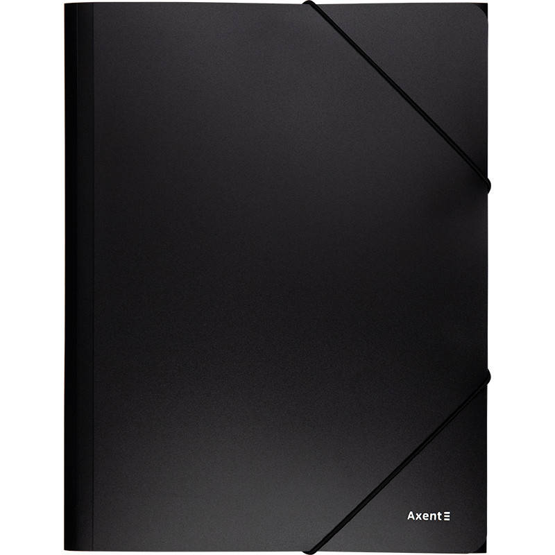 

Папка пластиковая А4 на резинках Axent 1508 черный