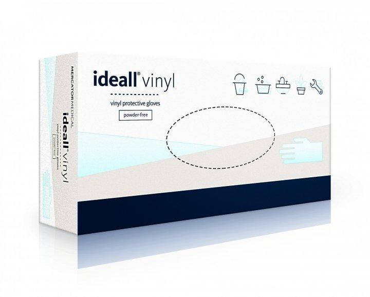 

Перчатки виниловые Ideall Vinyl прозрачные размер  (100 шт/50 пар/уп, Прозрачный