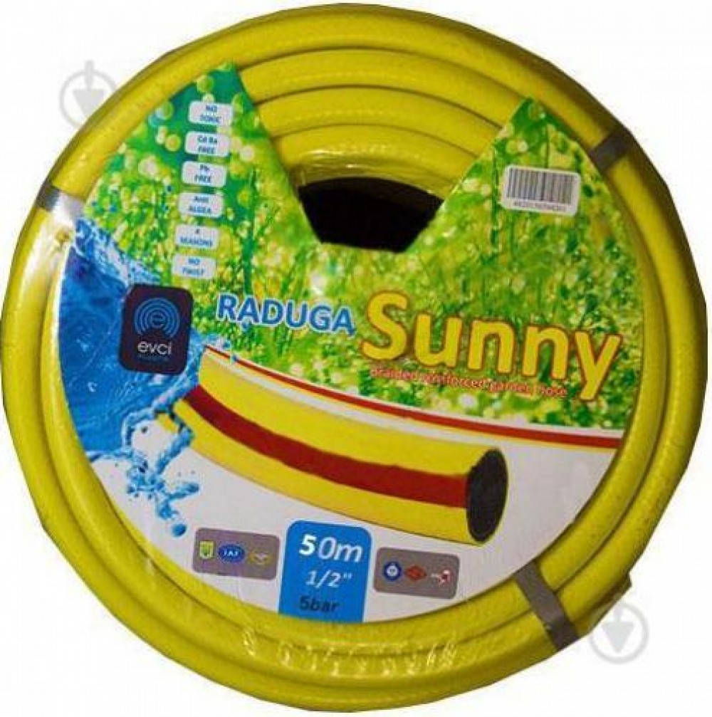 

Шланг садовий Evci Plastik Радуга 1/2" 50м армированный Sunny