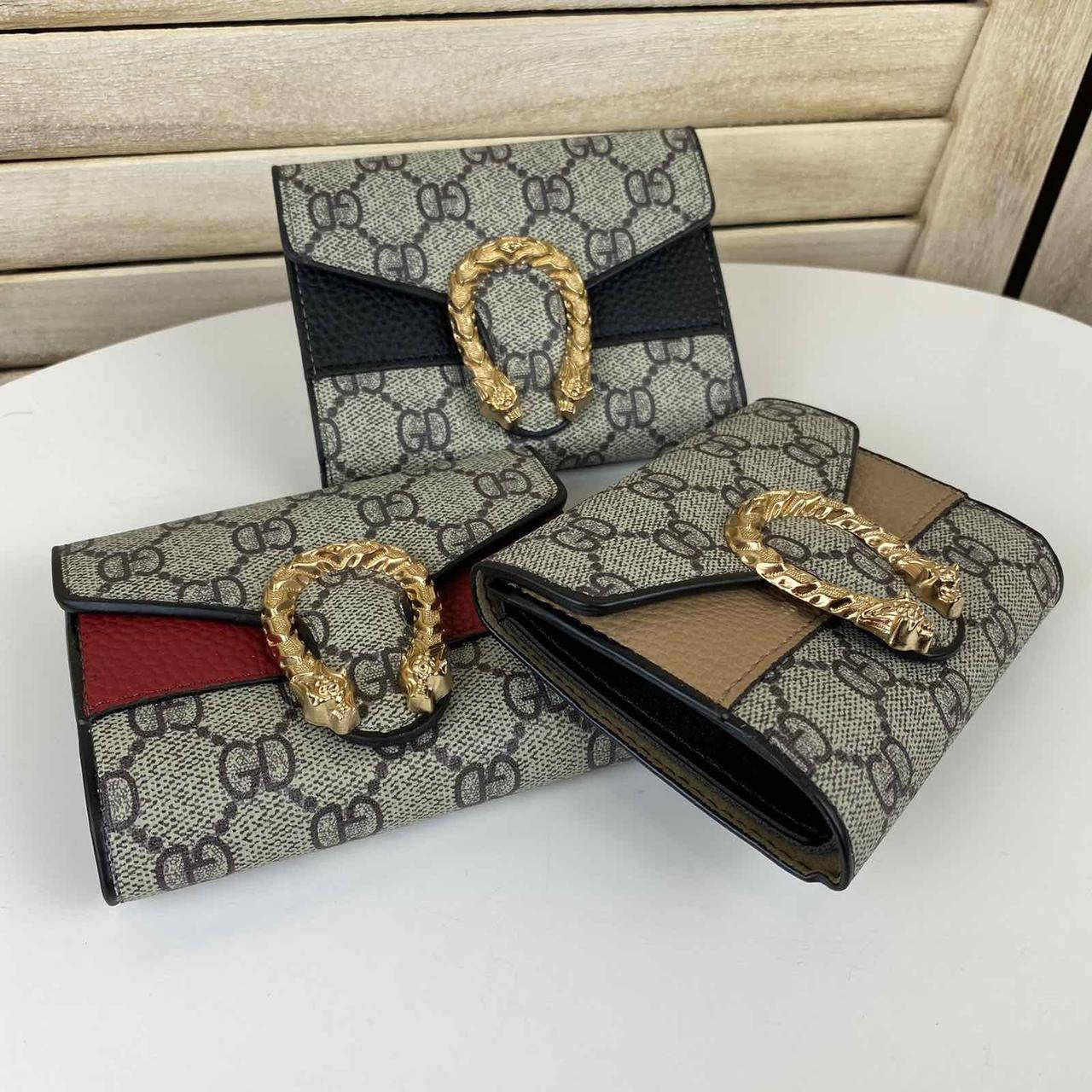 

Маленький женский кошелек в стиле Гучи с подковой портмоне, Разные цвета