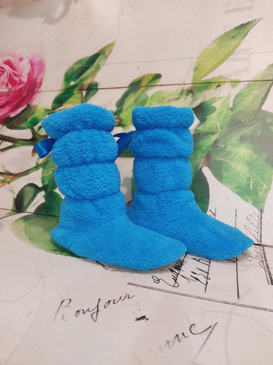 

Тапочки- сапожки махровые 36-40, Голубой