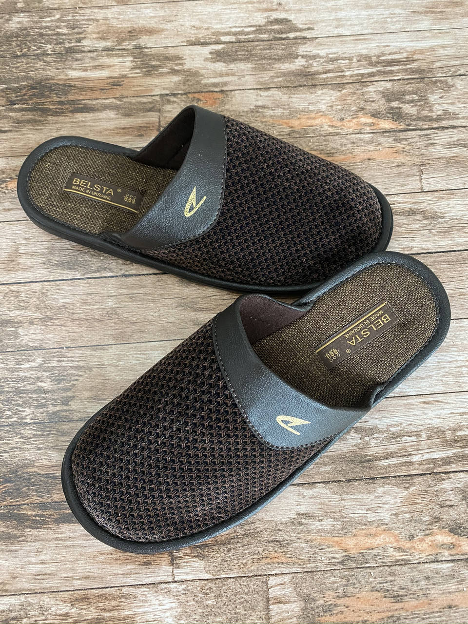 

Мужские тапочки Белста только 45(30см) размер в размер.