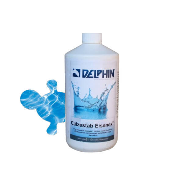 

Средство очистки воды от мутности Delphin Calzestab Eisenexol 1л (жидкий).