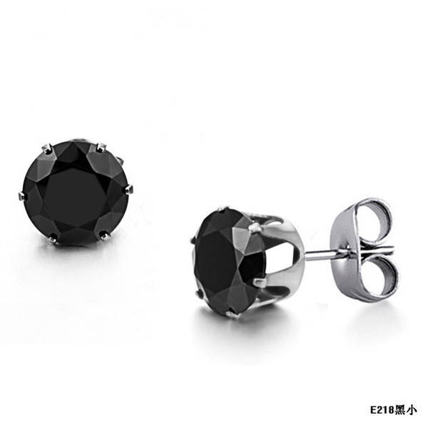 

Серьги из стали "Черный камень"