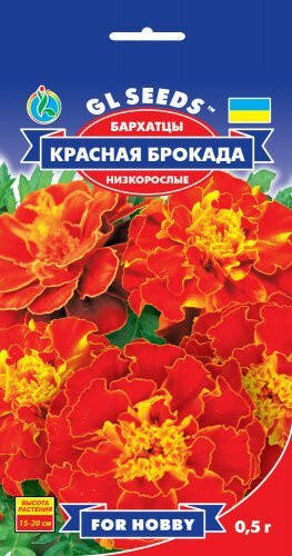 

GL Seeds. Семена Бархатцы Красная Брокада 0.5г, Красный