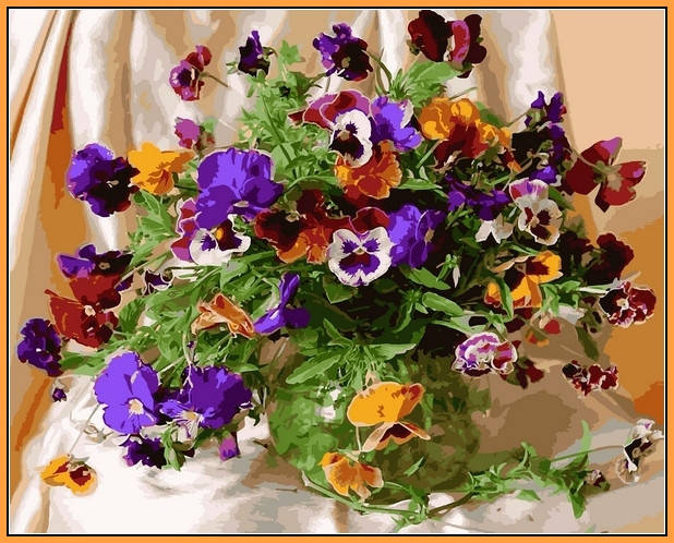 

Картина по номерам Babylon Букет анютиных глазок (NB1166R) 40 х 50 см