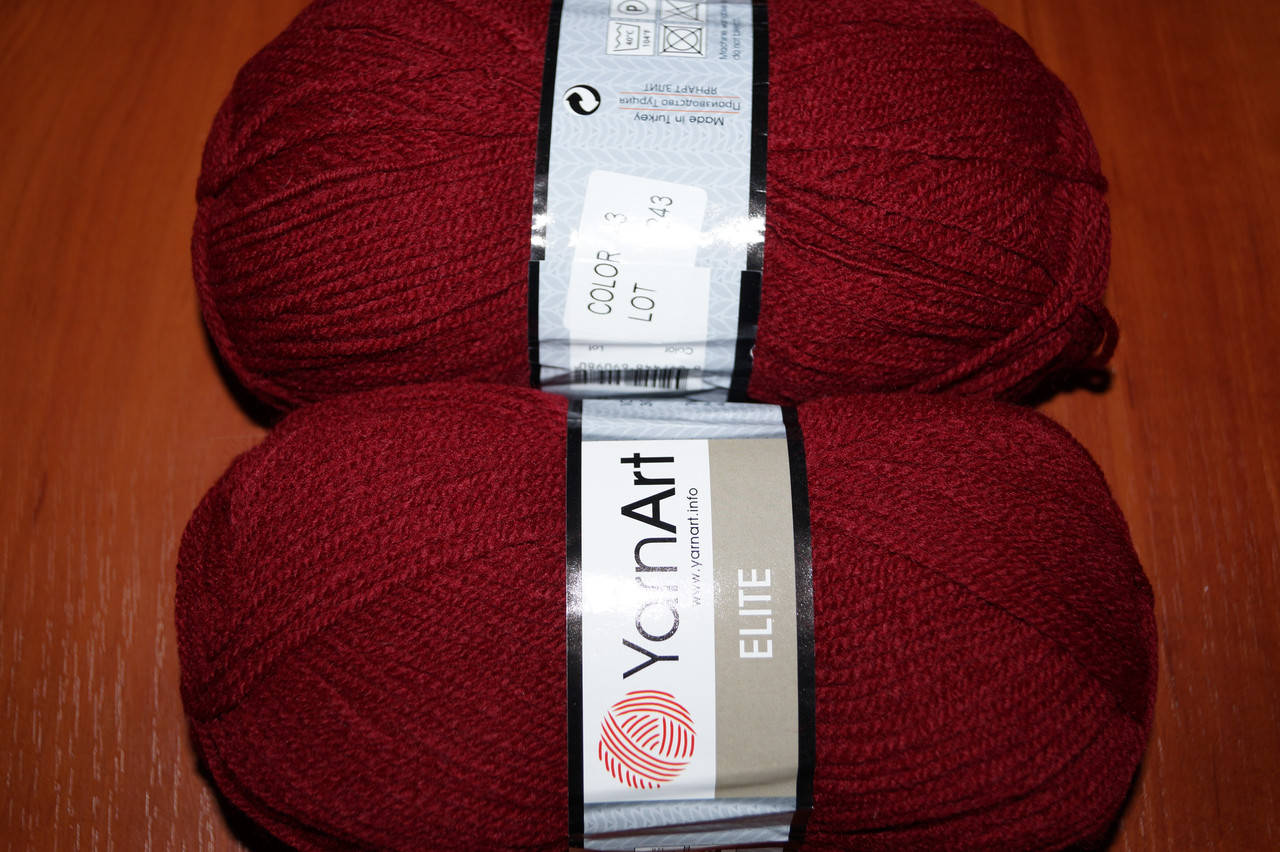 

YarnArt Elite - 43 бордовый