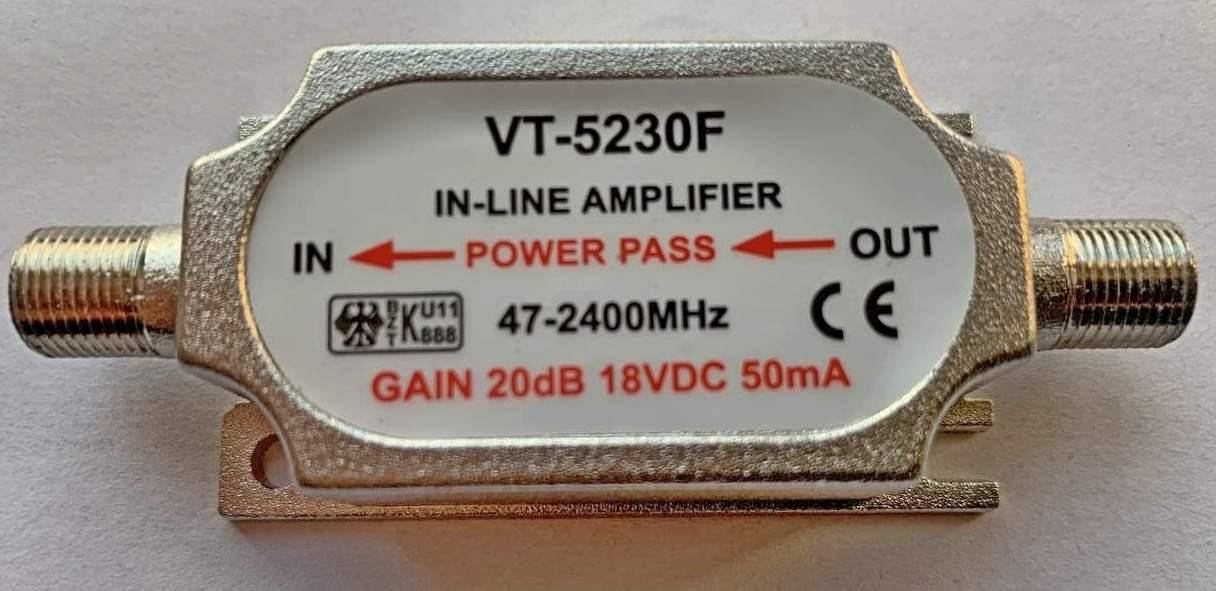 

Усилитель антенный VT-5230F DVB-T2-5v\12v