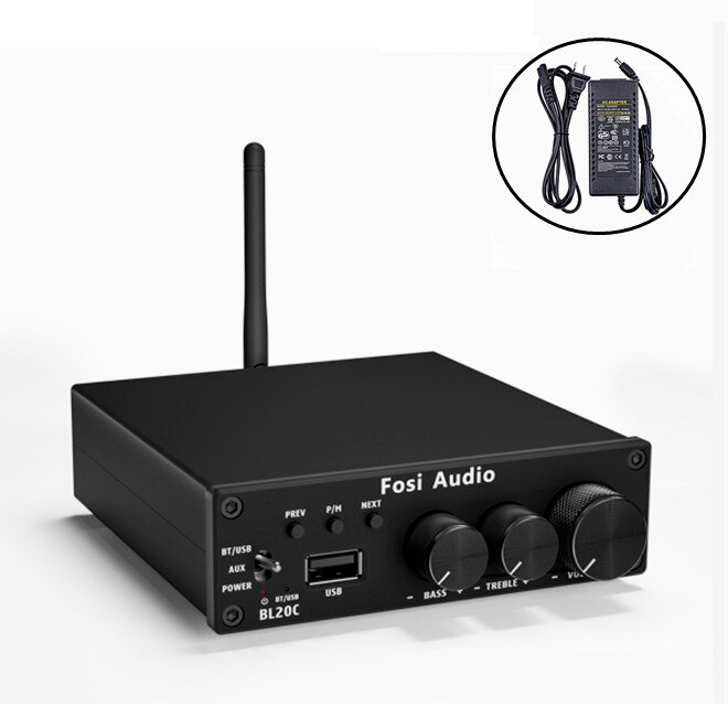 

Усилитель звука Fosi Audio BL20C black. Bluetooth 5.0, 2x160W, Черный