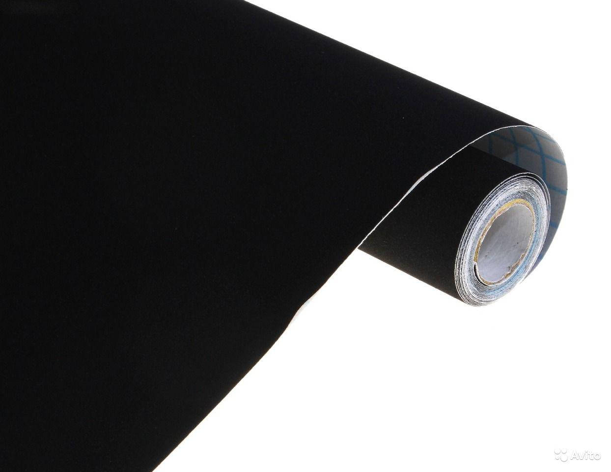 

Самоклеющаяся алькантара: черная замша, Черный