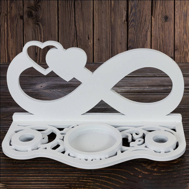 

Тройной подсвечник из дерева (арт. SD-00109), Белый