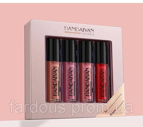 

Губная помада жидкая стойкая, набор из 4-х шт. HANDAIYAN, 4*1,5гр