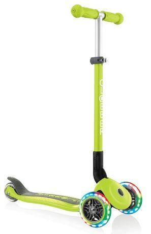 

Детский самокат Globber Primo Foldable Lights Lime Green, Салатовый