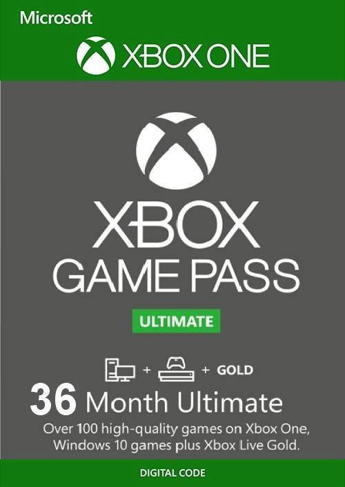 

Карта оплаты Xbox Game Pass Ultimate - 36 месяцев для (Xbox One/Series и Windows 10)