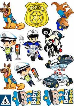 

Вафельная картинка Полиция А4