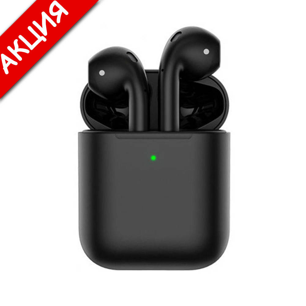 

Беспроводные Наушники Apple AirPods 2 bluetooth наушники Аирподсы для Iphone Люкс 1в1 с кейсом, Черный