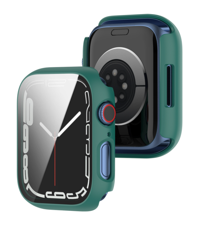 

Чехол-накладка DK Пластик Soft-Touch Glass Full Cover для Apple Watch 41mm (green)