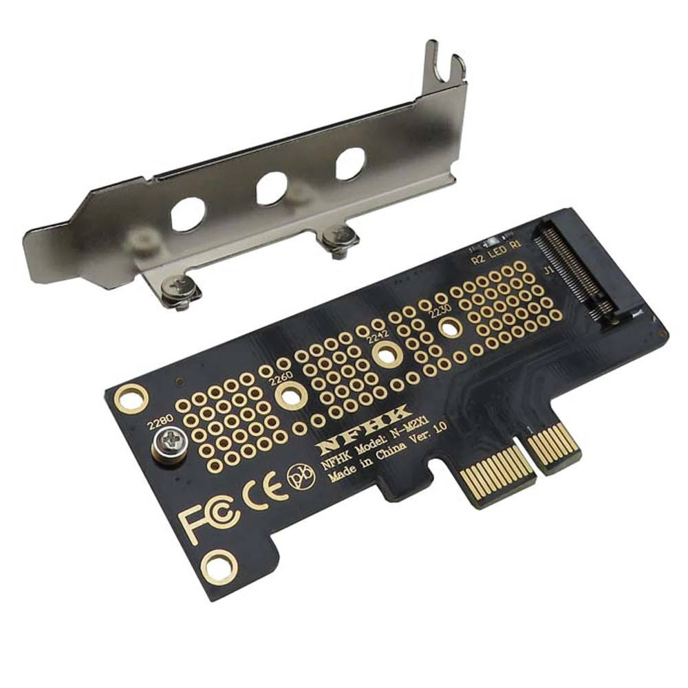 

Адаптер PCI-e X1 - M.2 NVMe, TRY N-M2X1 черный новый