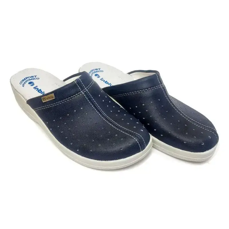 

Медицинские тапочки Inblu женские синие с кожаной стелькой ES-D41 37 (23 см), Синий